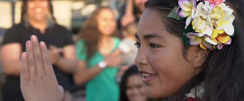 Islander girl dancing